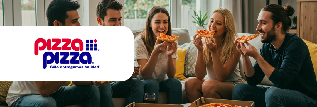 Disfruta de pizzas individuales y familiares o costillitas para servir o llevar.