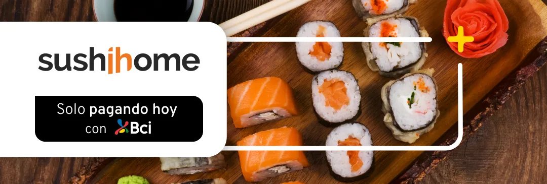 El sushi que te encanta ahora en la puerta de tu casa. Frescura y sabor.